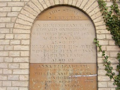 Plaque on the wall of Waterloo House, Deben Court
