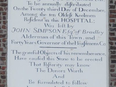 Plaque on The Keelmens Hospital, City Road, NE1 (2)