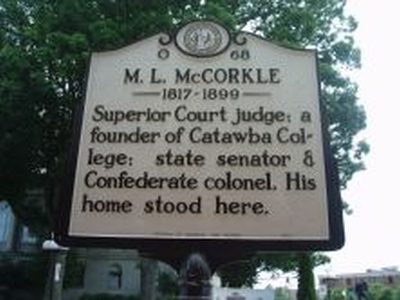 M. L. McCORKLE 1817-1899
