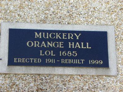Plaque, Muckery Orange Hall