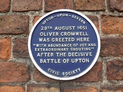 Plaque commemorating the Battle of Upton