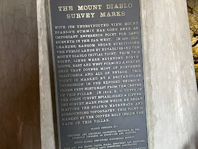 THE MOUNT DIABLO SURVEY MARKS