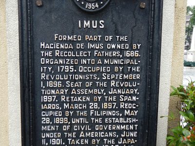 Imus historical marker