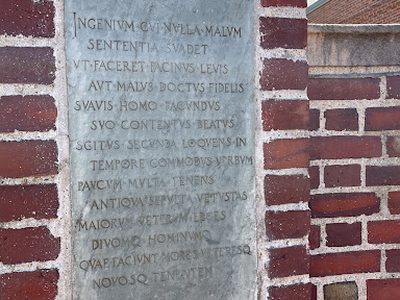 Harvard Latin Plaque