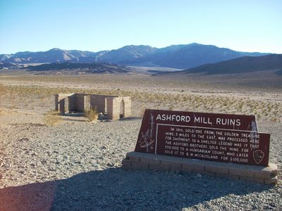 Ruins of the Ashford Mill in extreme south Death Valley, CA