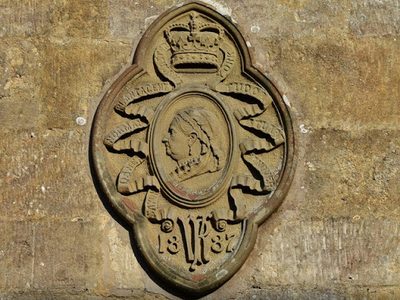 Mells: St Andrew's Church: Victorian plaque