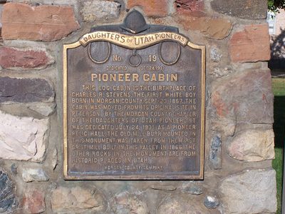 Pioneer Cabin Historical Marker, Morgan, Utah