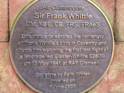 Sir Frank Whittle Memorial (plaque)