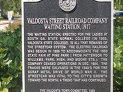 Valdosta Street Railroad Company Waiting Station, 1917