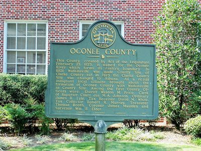 Oconee County Historical Marker