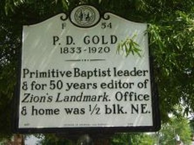 P. D. GOLD 1833-1920