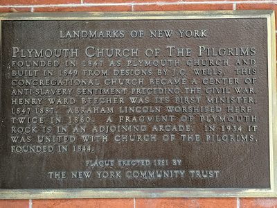 Plymouth Church of the Pilgrims - Landmarks of New York