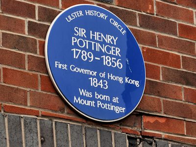 Sir Henry Pottinger plaque, Belfast