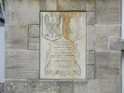 Former library and museum at Kinross - plaque