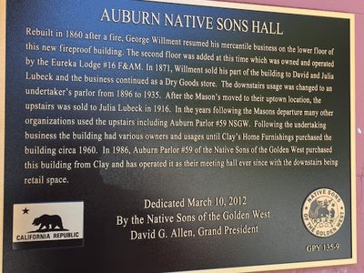 Auburn Native Sons Hall