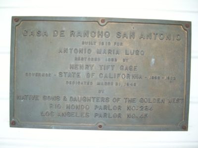CHL# 984 CASA DE RANCHO SAN ANTONIO (HENRY GAGE MANSION)