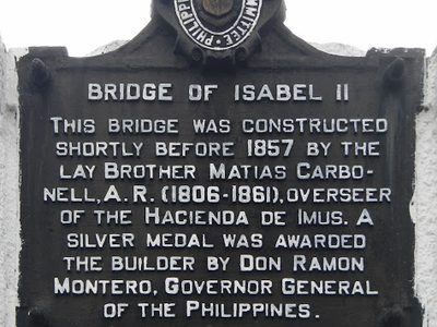 Bridge of Isabel II historical marker