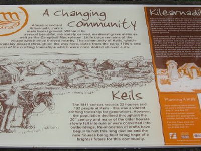 Information board at Keils