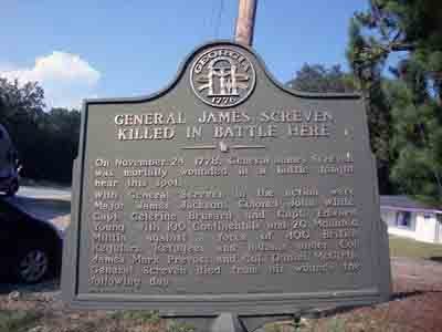 General James Screven Killed in Battle Here