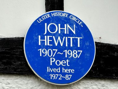John Hewitt plaque, Belfast (2)