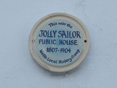 Plaque on former pub
