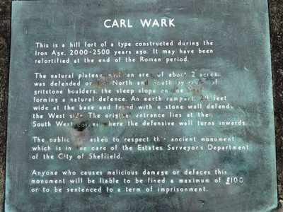 Carl Wark information plaque