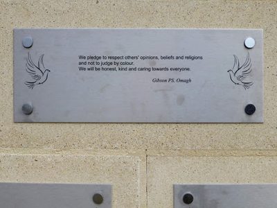Peace pledge, Gibson PS, Omagh