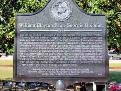 William Clayton Fain: Georgia Unionist