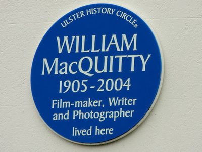 William MacQuitty plaque, Bangor