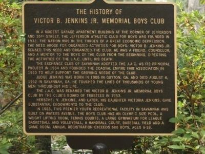 The History of Victor B. Jenkins Jr. Memorial Boys Club