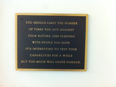 Random Plaque at MoMA, NYC