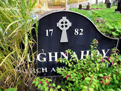 Plaque, Aughnahoy graveyard