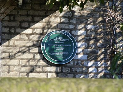 Plaque to Lord Duncan-Sandys