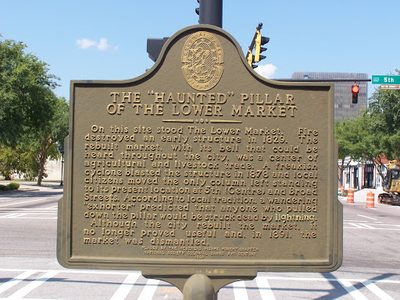 the "Haunted" Pillar Historical Marker
