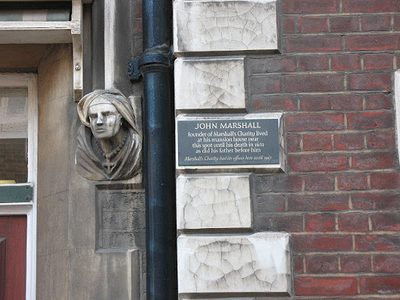 Plaque on John Marshall's house