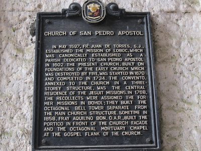 Church of San Pedro Apostol historical marker