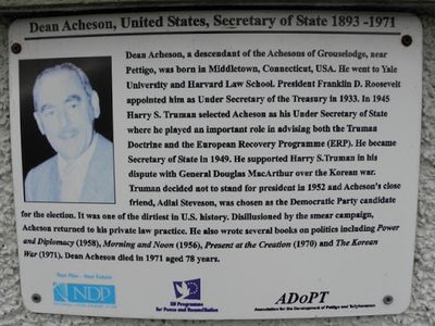Dean Acheson plaque