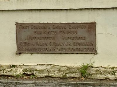 First Concrete Bridge Erected In San Mateo Co. 1900