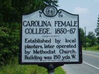 CAROLINA FEMALE COLLEGE, 1850-67