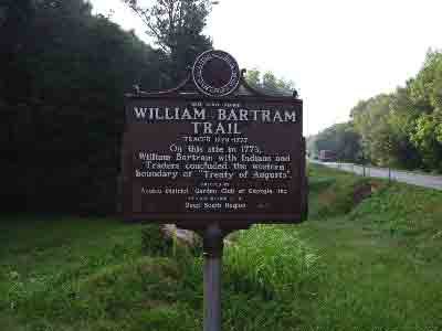William Bartram Trail Traced 1773-1777