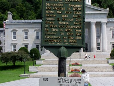 Vermont State House Historical Marker
