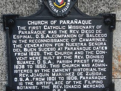 Church of Parañaque historical marker