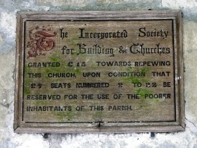 Plaque, St Peter's Church