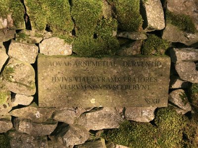 Plaque near course of Roman Road