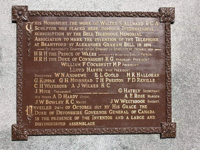 The Invention of the Telephone at Brantford by Alexander Graham Bell in 1874