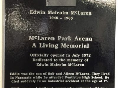 Edwin Malcolm McLaren Plaque
