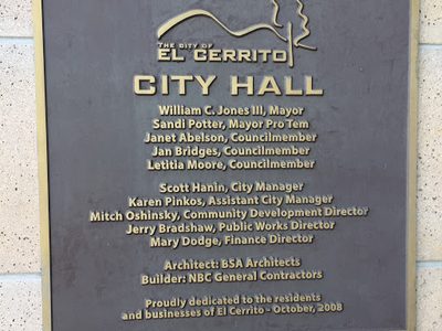 El Cerrito City Hall Entrance