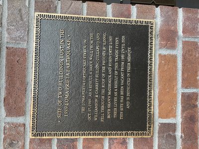 Site of Two Buildings Lost in the 1989 Loma Prieta Earthquake