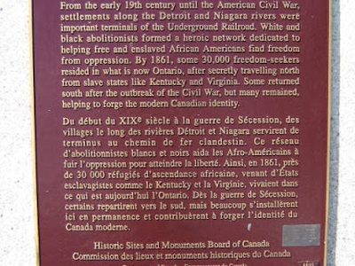 The Underground Railroad in Canada