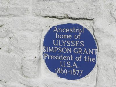 Plaque, Ancestral home of Ulysses Simpson Grant